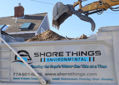 sewer connection on cape cod project